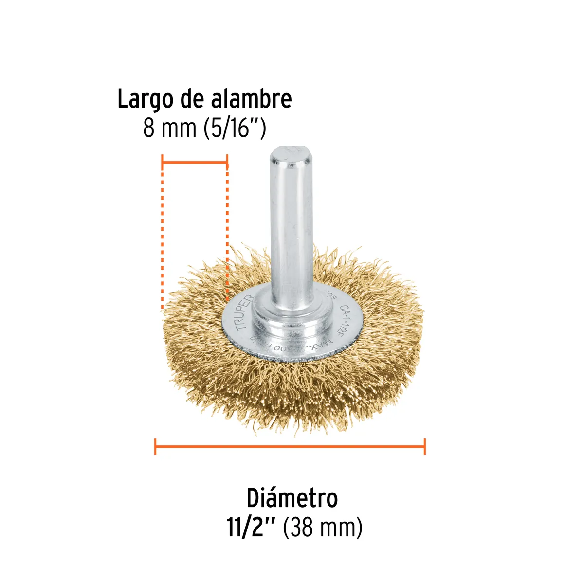 Carda Circular 1 1/2" Fino CA-1-1/2F Truper - 11573