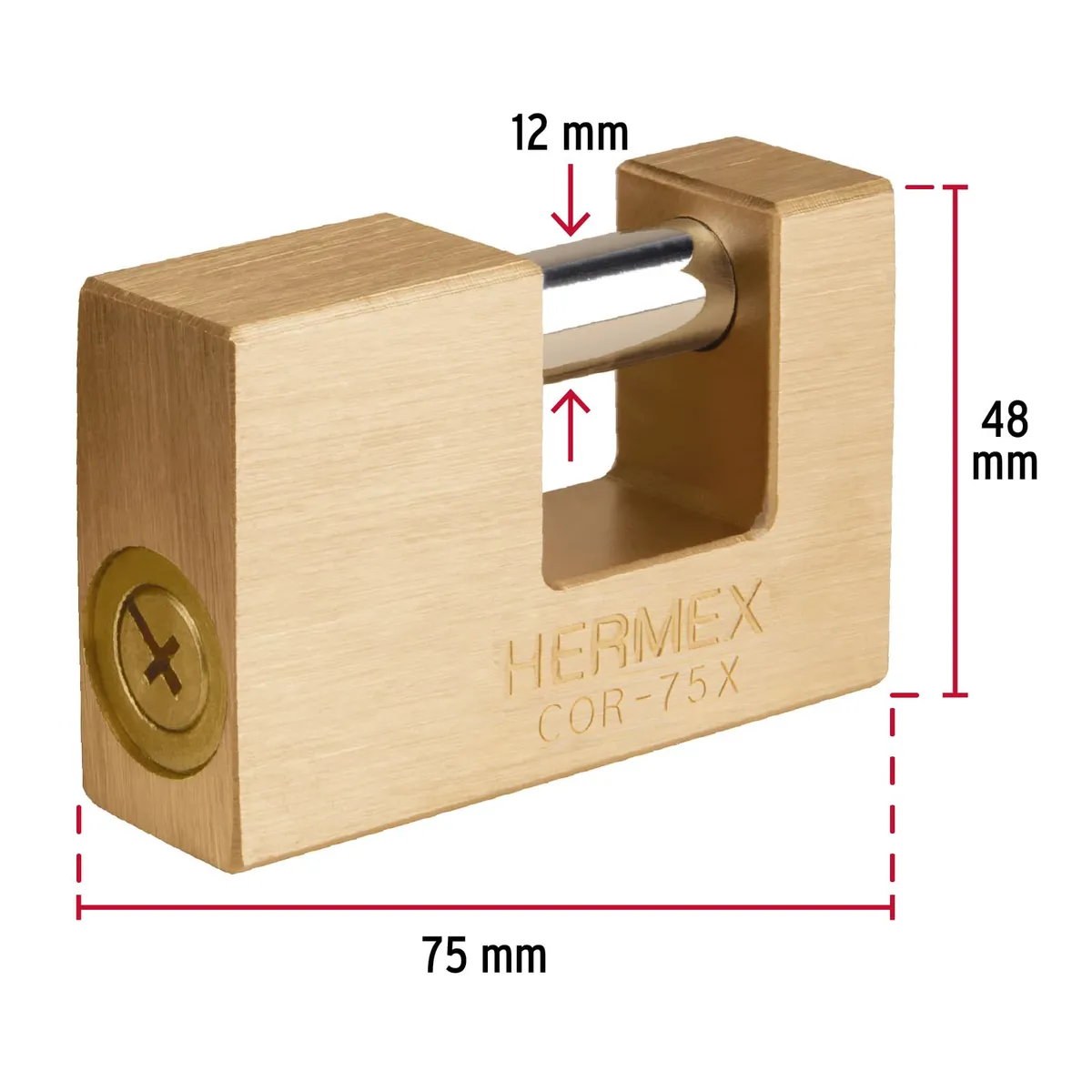 Candado Antipalanca 75 mm Cuerpo de Latón Truper - 43353