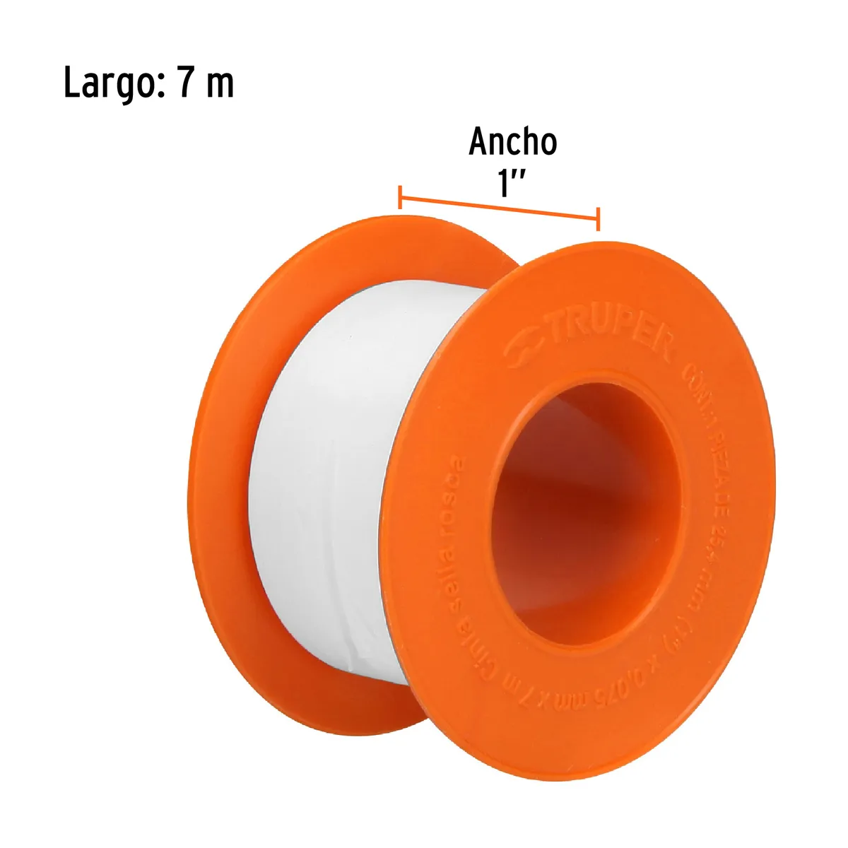 Cinta Sella Roscas 1" x 7 m Uso General Truper - 12511