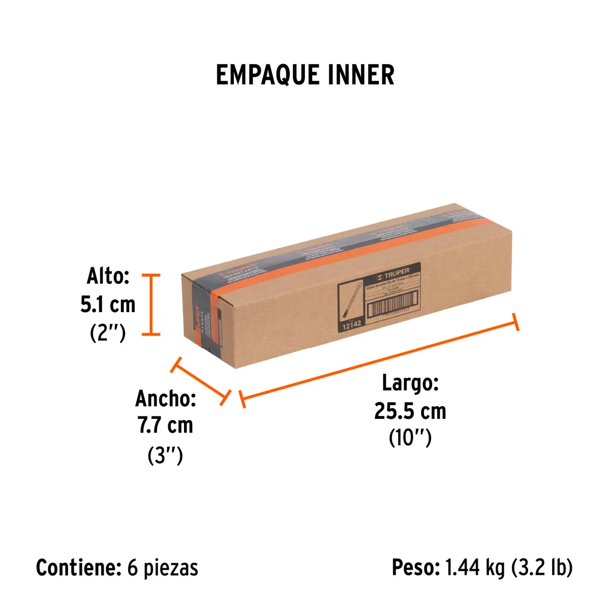 Cincel de Corte Frío 3/4" x 8" Truper - 12142