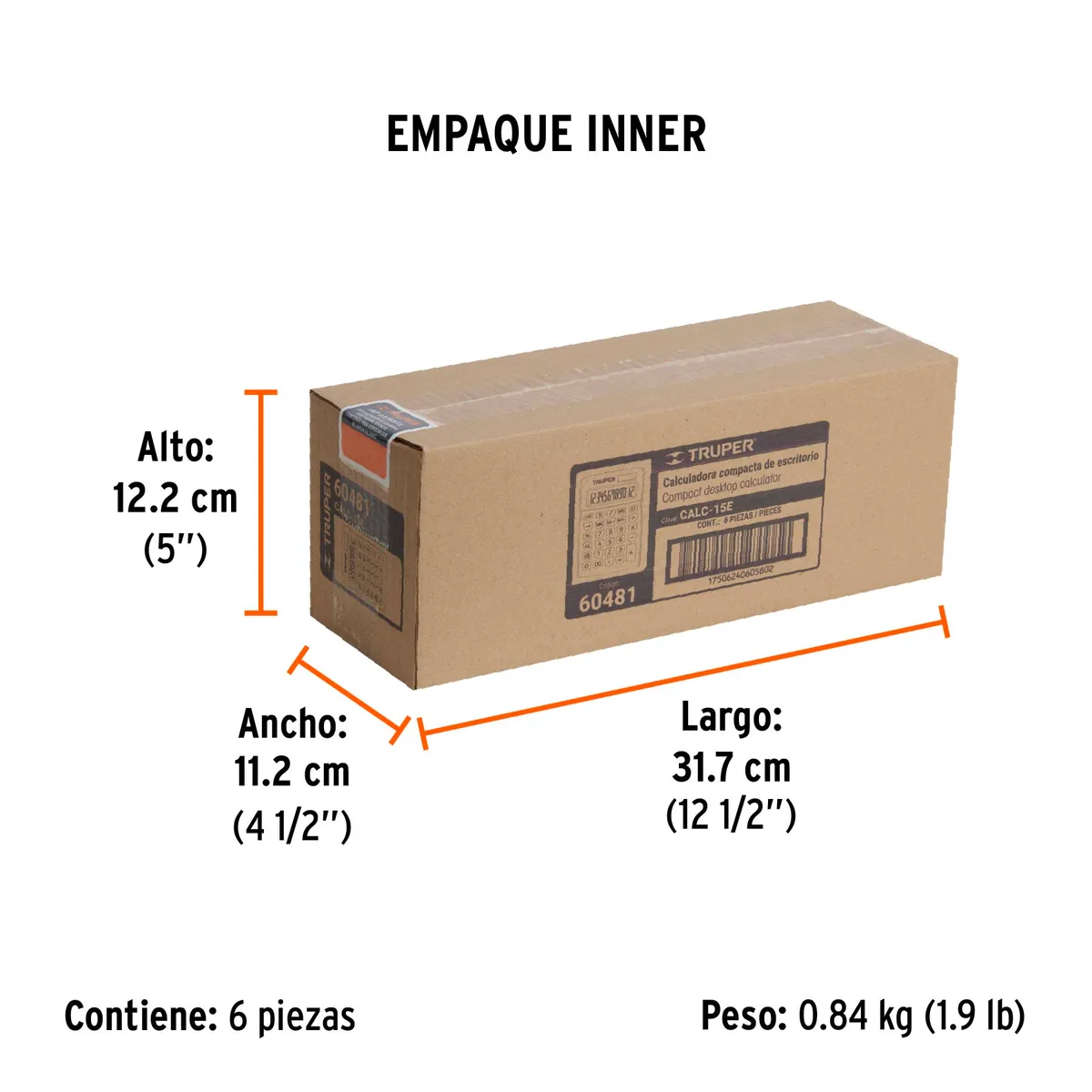Calculadora de Escritorio 15 cm Truper - 60481
