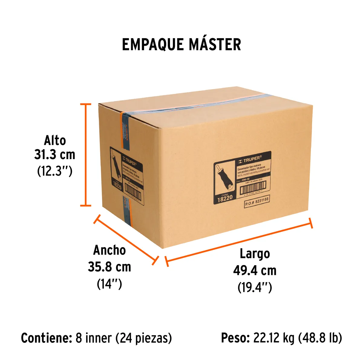 Desarmador de Matraca con 42 Puntas y Dados Truper - 18220