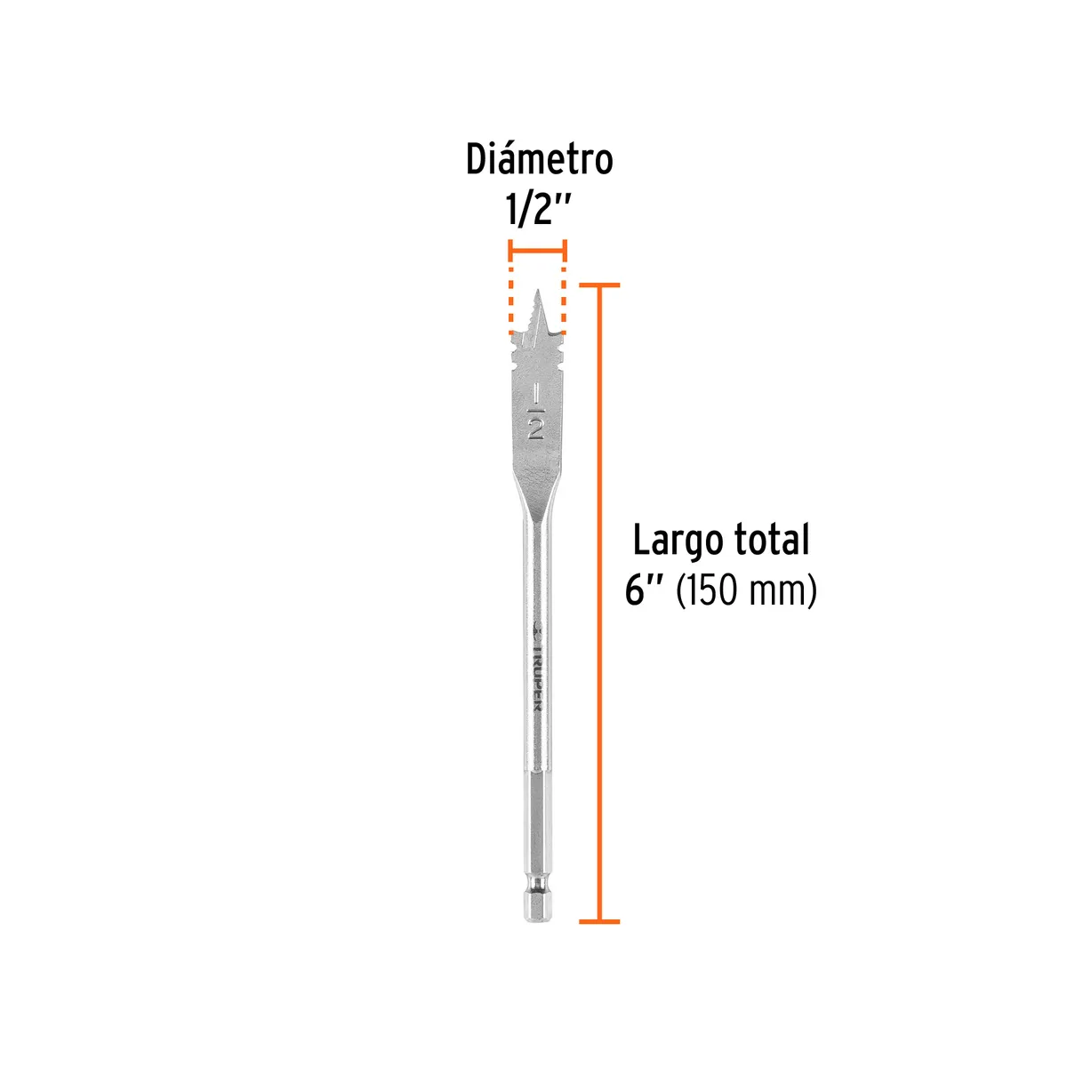 Broca de Manita 1/2" para Madera BPT-1/2 Truper - 11372
