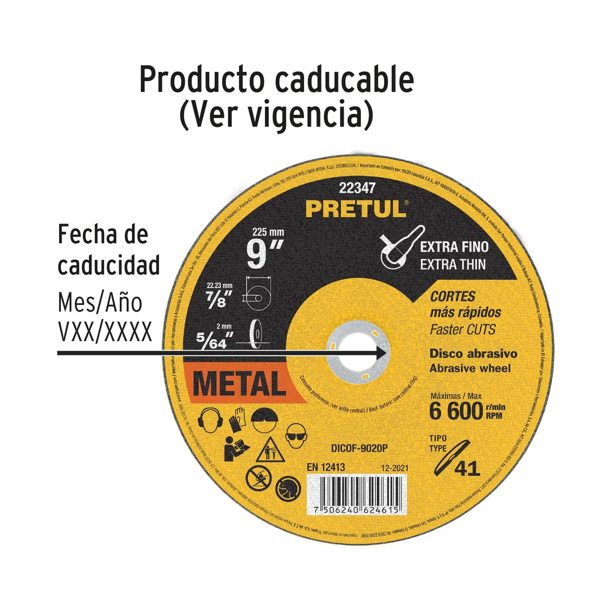 Disco Tipo 41 de 9" x 2 mm Pretul - 22347