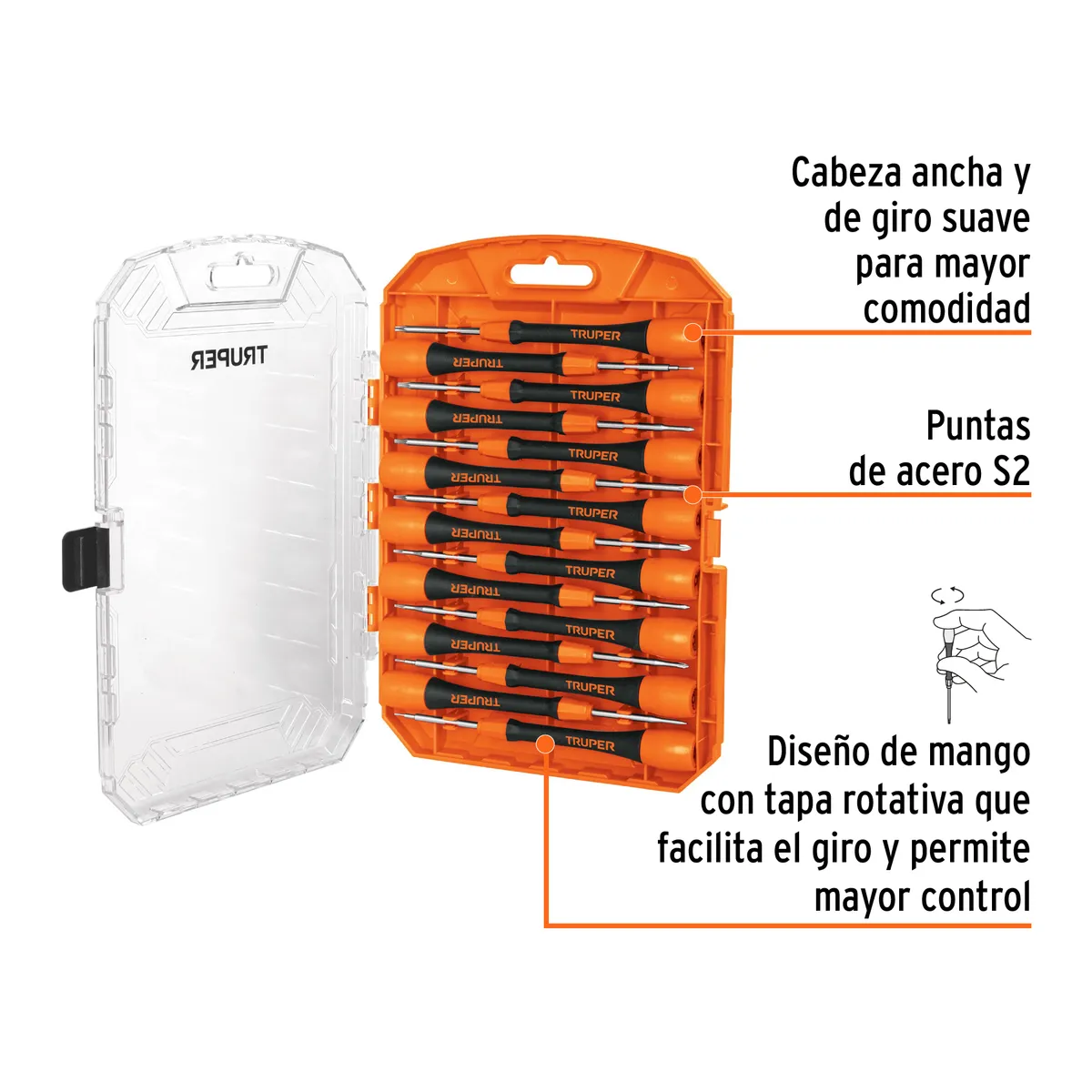 Juego de 15 Desarmadores de Precisión Truper - 14205