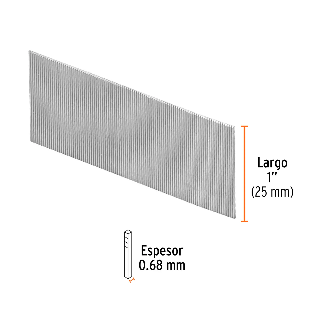 Caja con 10000 Clavos Calibre 23 de 25 mm Truper - 13407