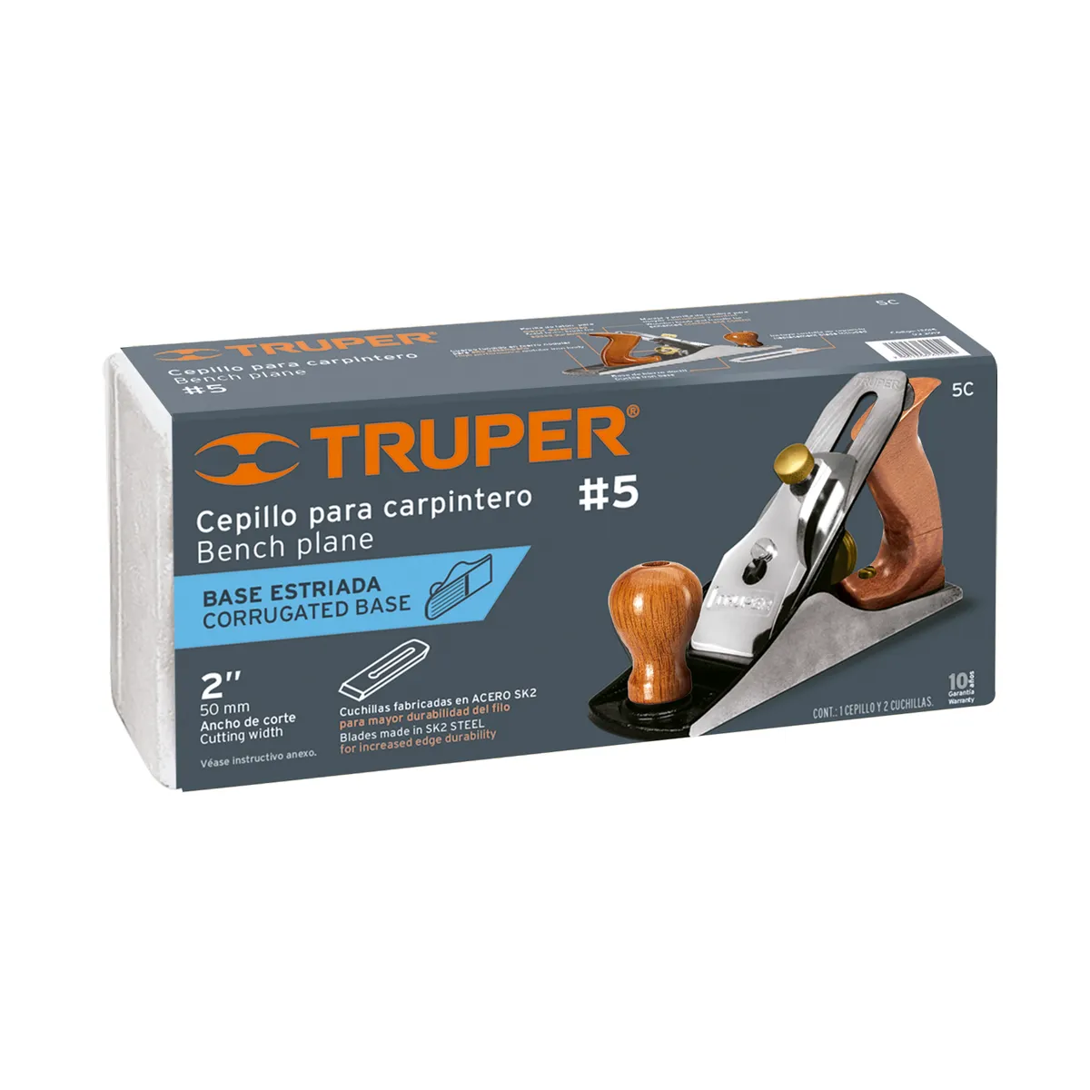 Cepillo Carpintero Base Estriada #5 Truper - 12015