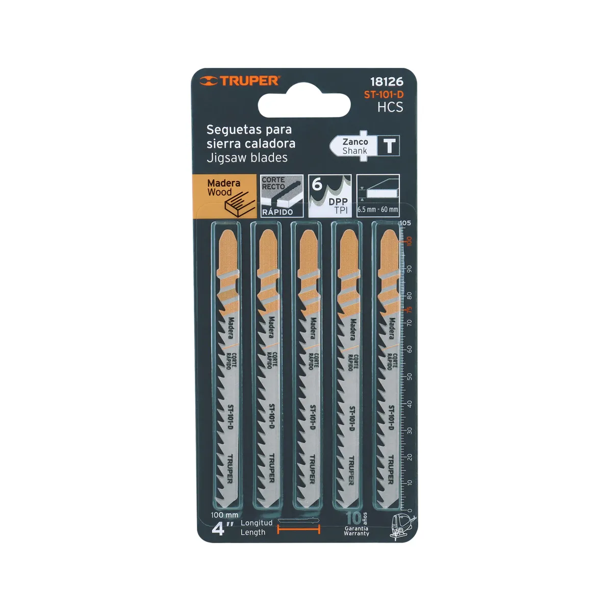 Blíster con 5 Seguetas 6 DPP para Madera Zanco T Truper - 18126