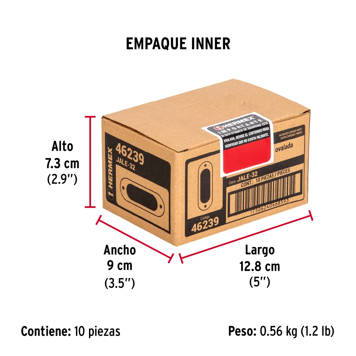 Jaladera de Embutir Ovalada JALE-32 Truper - 46239