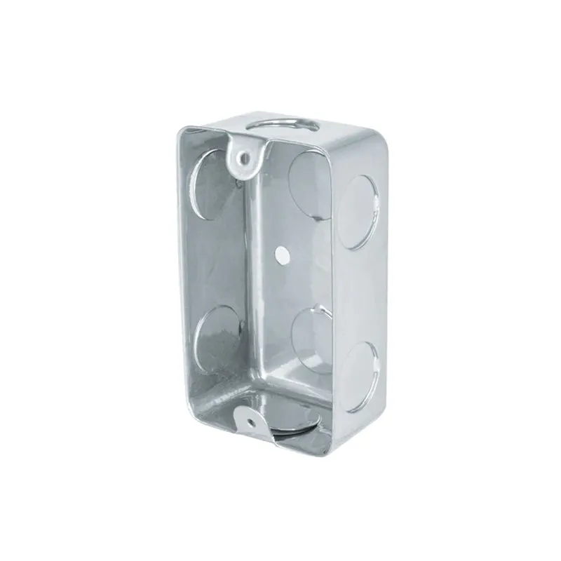 Chalupa Galvanizada 2x4 Knock Outs 1/2 y 3/4 Gris
