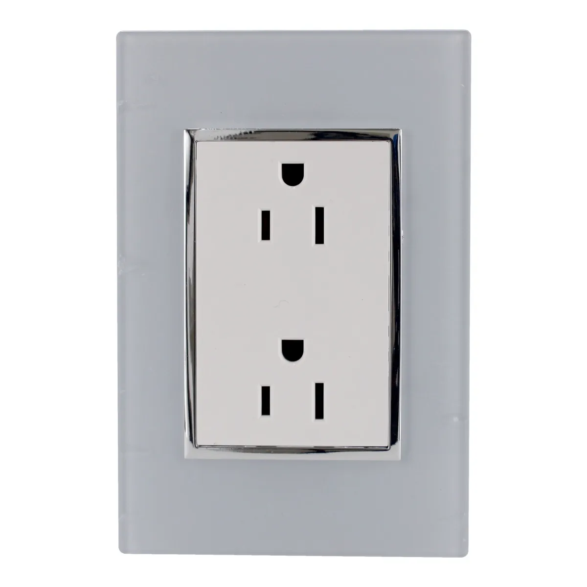 Placa Venecia Blanco con Contacto Doble Santul - 4474
