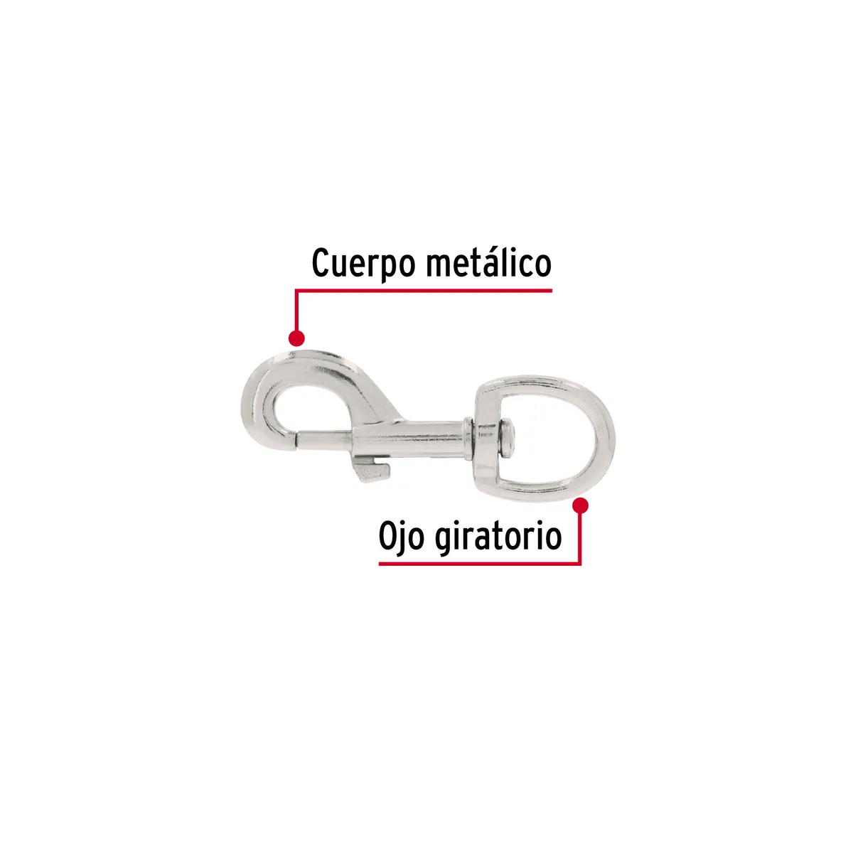 Bandola de Zinc Giratoria 7/8" Fiero - 44032