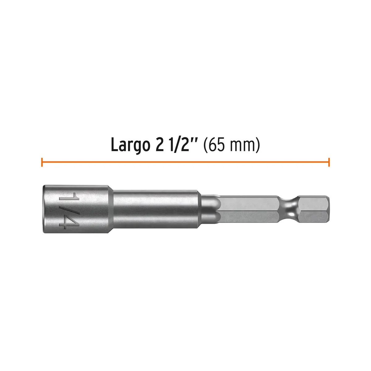Estuche con 5 Dados Magnéticos 1/4" x 2 1/2" Truper - 12939