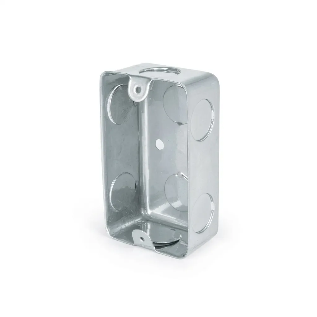 Chalupa Galvanizada 2x4 Knock Outs 1/2 y 3/4 Gris