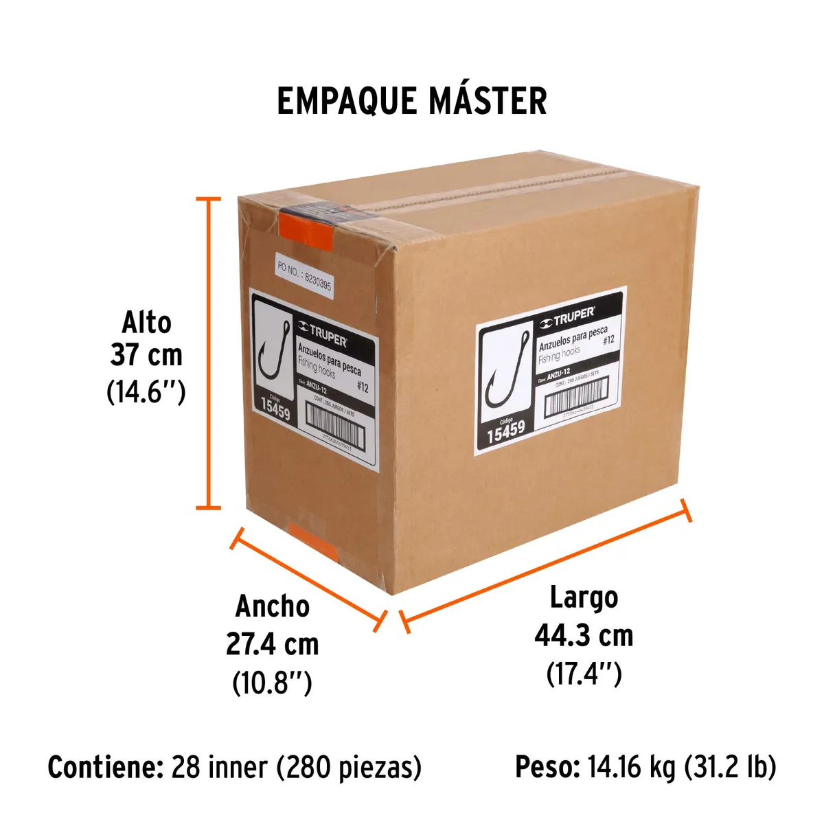 Blíster con 100 Anzuelos de Pesca #12 Truper - 15459