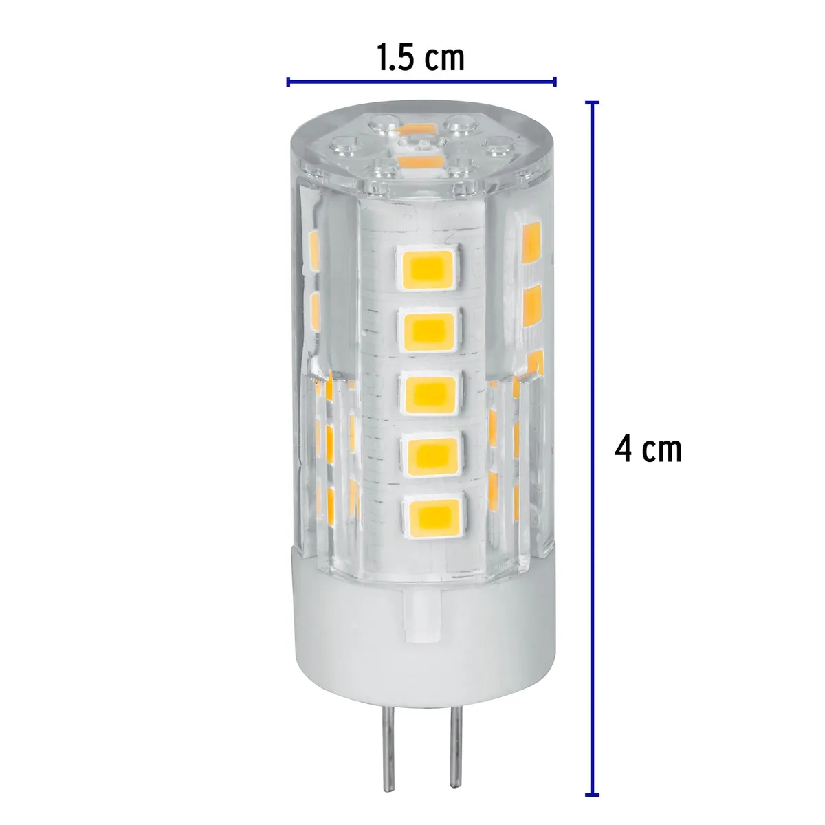 Foco LED 3 W Tipo Cápsula 2700 K Luz Ámbar Volteck - 48103