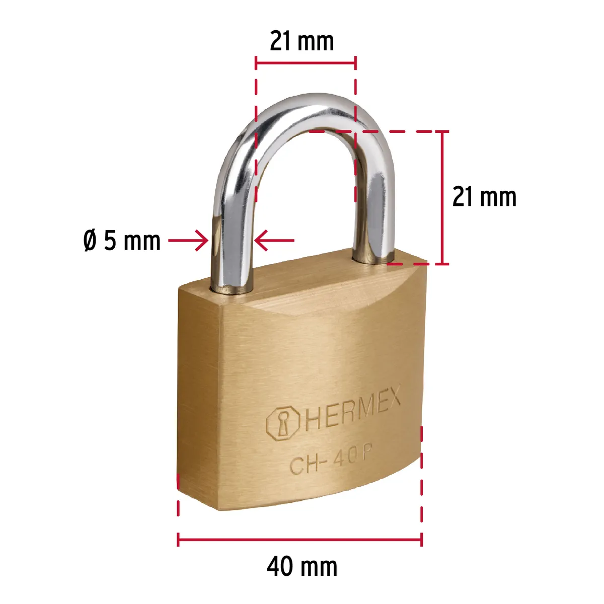 Candado de Hierro 40 mm Hermex - 23518