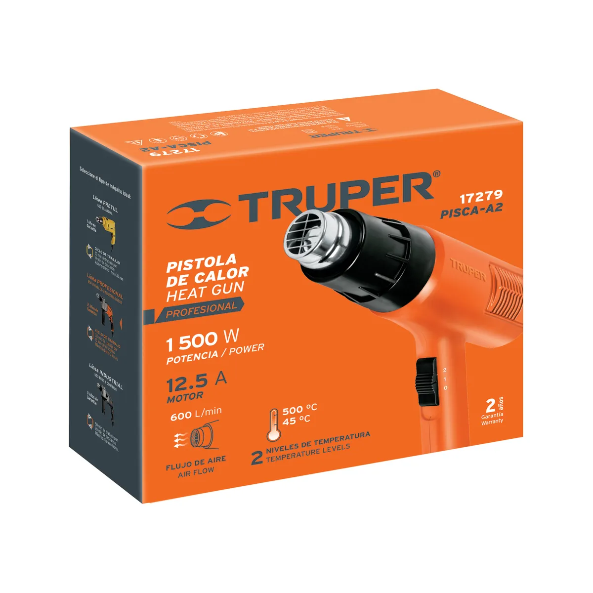 Pistola de Calor 1500 W Profesional Truper - 17279