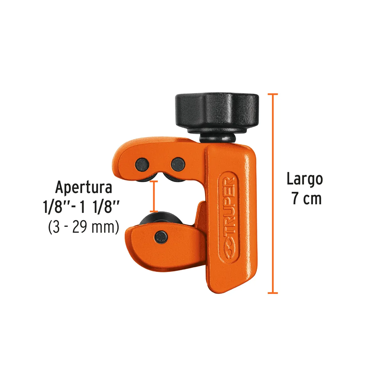 Mini Cortador de Tubo de Cobre 1/8"-1 1/8" Cuchilla 18 mm Truper - 12851