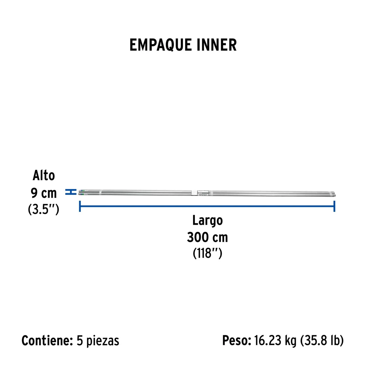 Tubo Conduit 1" Pared Delgada (1.6 mm) Verde 3 m Truper - 47773
