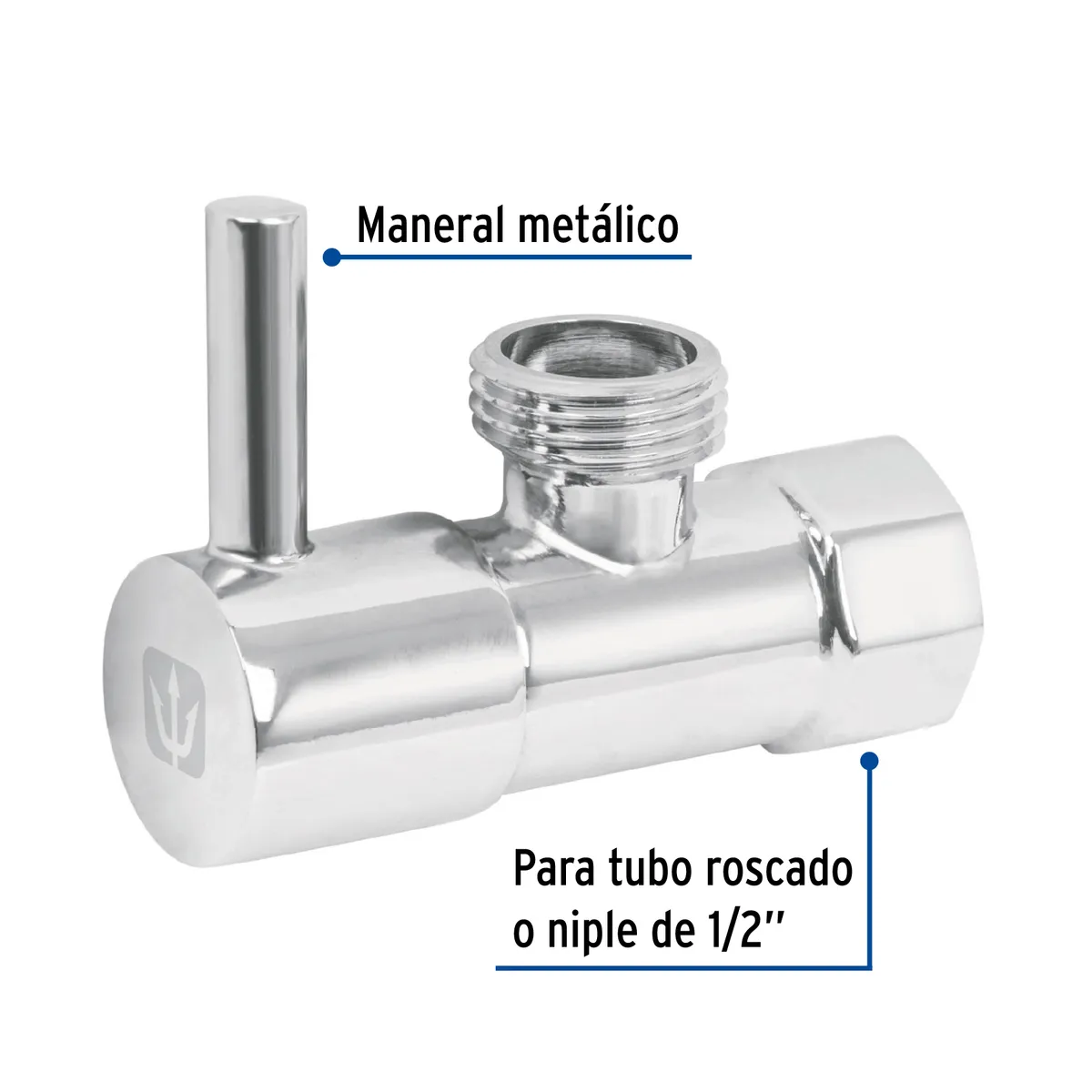 Llave Angular 1/2" 1/4 de Vuelta Roscable Truper - 49114