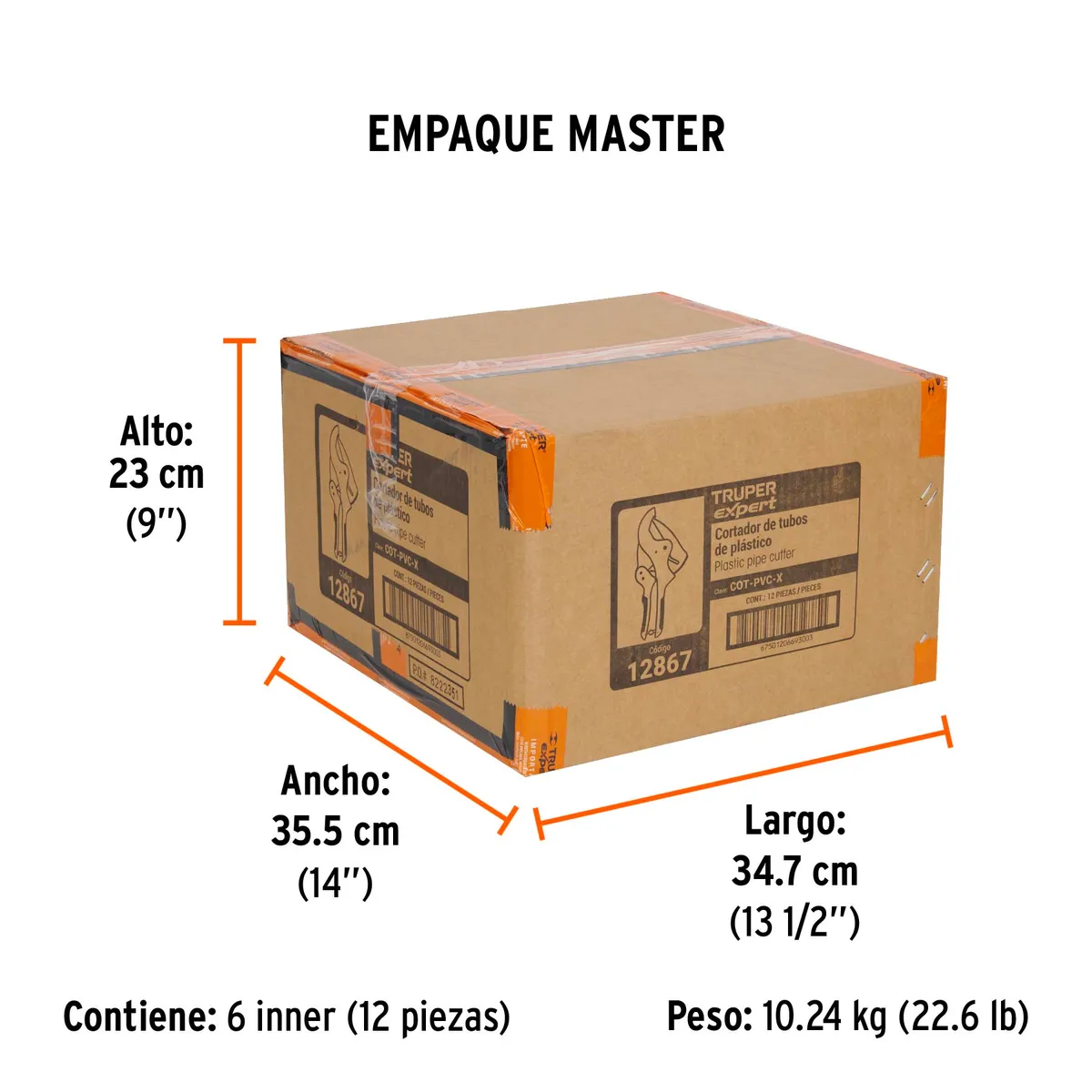 Cortador de Tubo Plástico 2 1/2" 65 mm Truper Expert - 12867