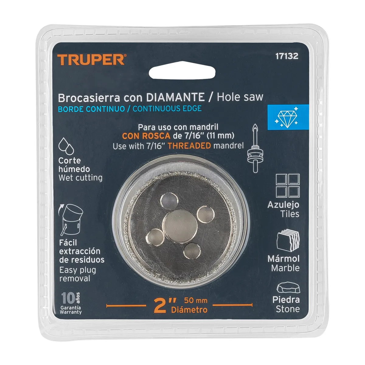 Brocasierra de Diamante Borde Continuo 2" Truper - 17132