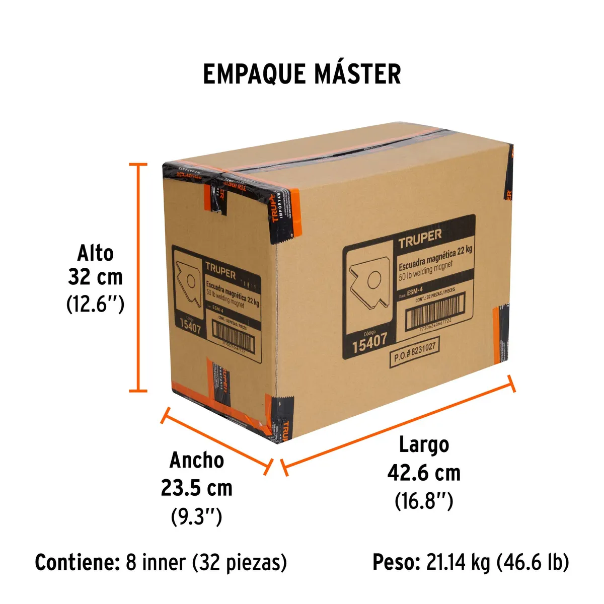 Escuadra Magnética Truper ESM-4 4" - 15407