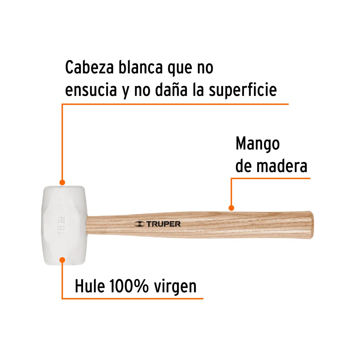 Mazo de Hule 16 oz Truper MH-16 - 16931