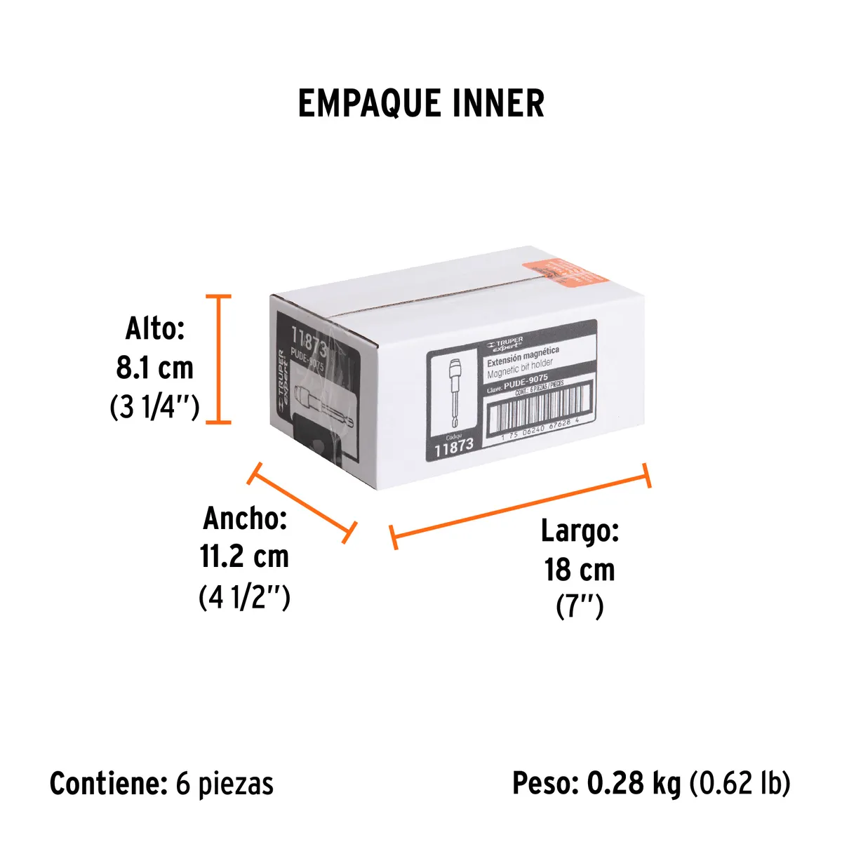 Extensión Magnética para Puntas de Cambio Rápido 3" Truper - 11873