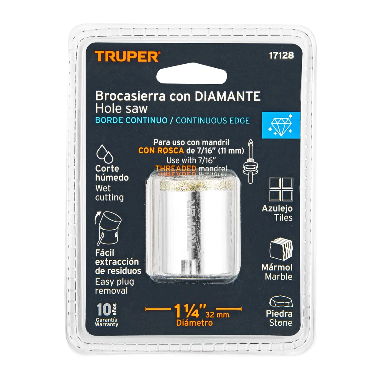 Brocasierra de Diamante Borde Continuo 1 1/4" Truper - 17128