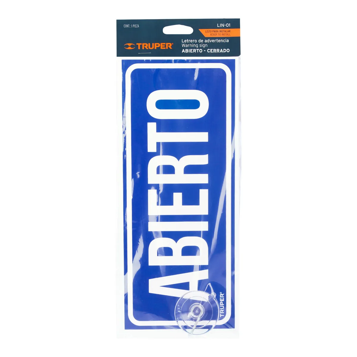Letrero de Señalización "Abierto" Truper - 18239