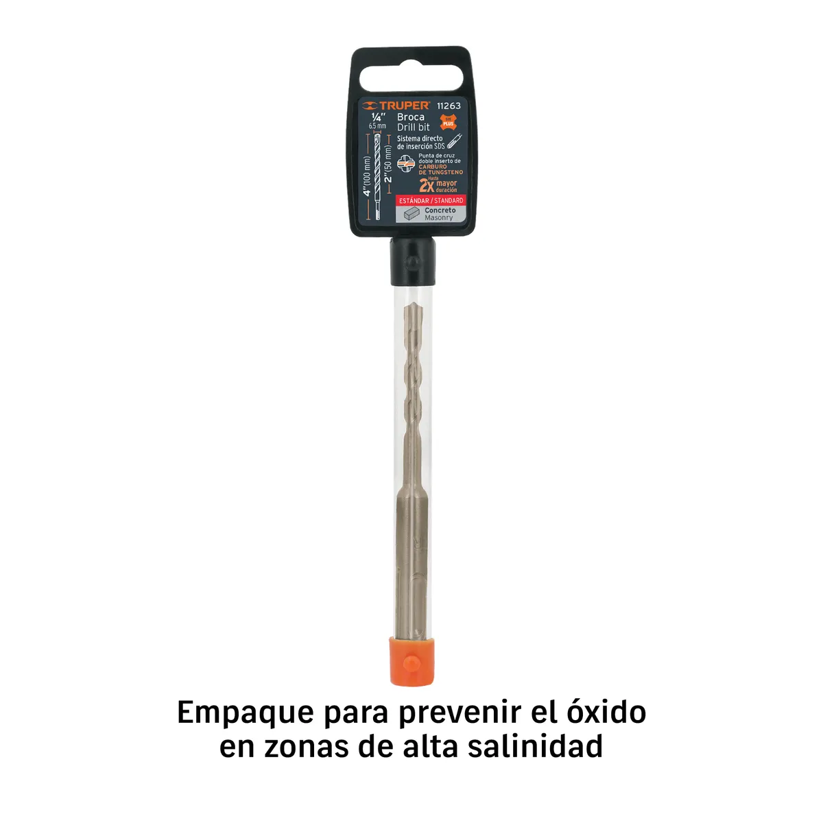 Broca SDS 1/4" x 4" para Concreto BS-1/4X4 Truper - 11263