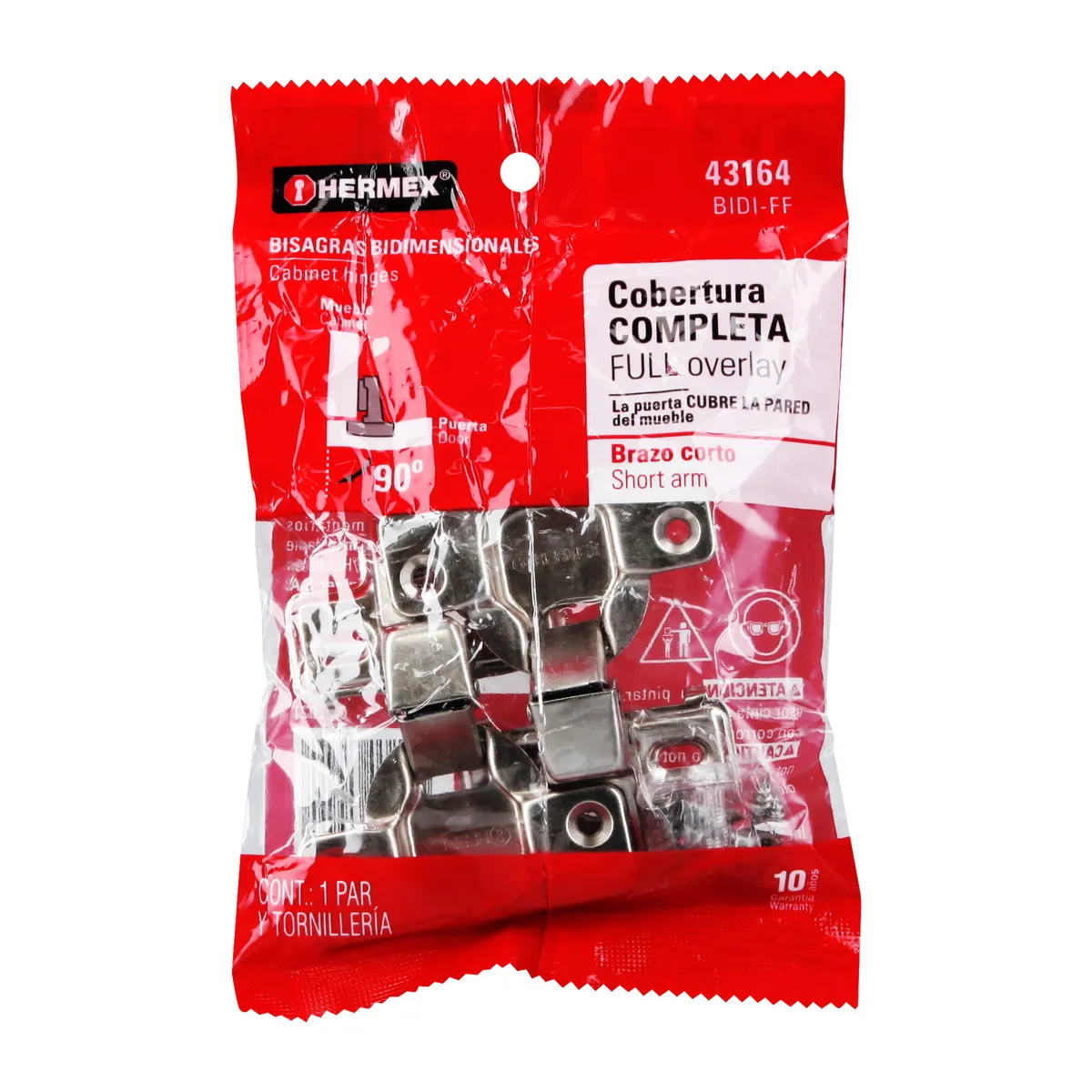 Bolsa con 2 Bisagras de Brazo Corto Truper - 43164