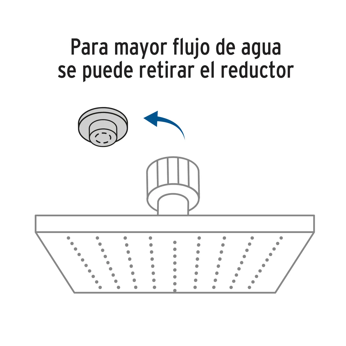 Regadera Cuadrada 6" de ABS con Brazo y Chapetón Foset - 46734