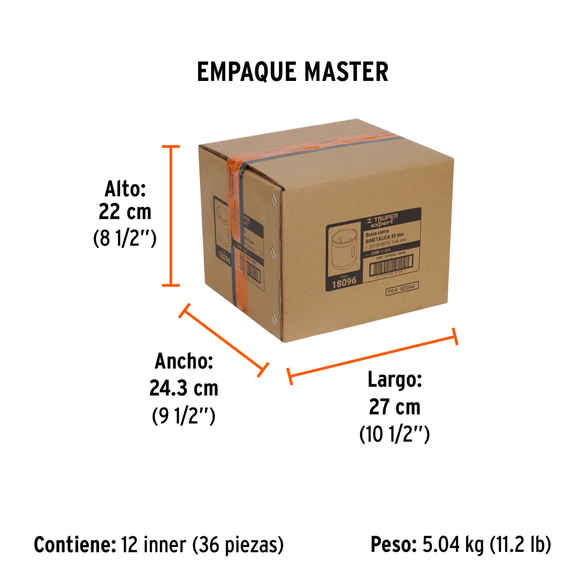 Brocasierra Bimetálica Truper Expert 1 3/4" - 18096