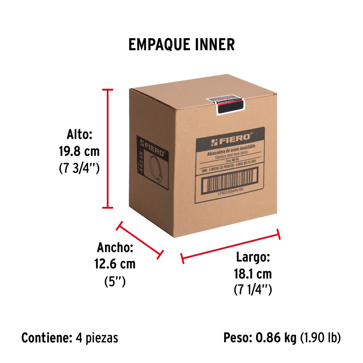 Bolsa con 5 Abrazaderas sin Fin Reforzadas #60 Truper - 44248