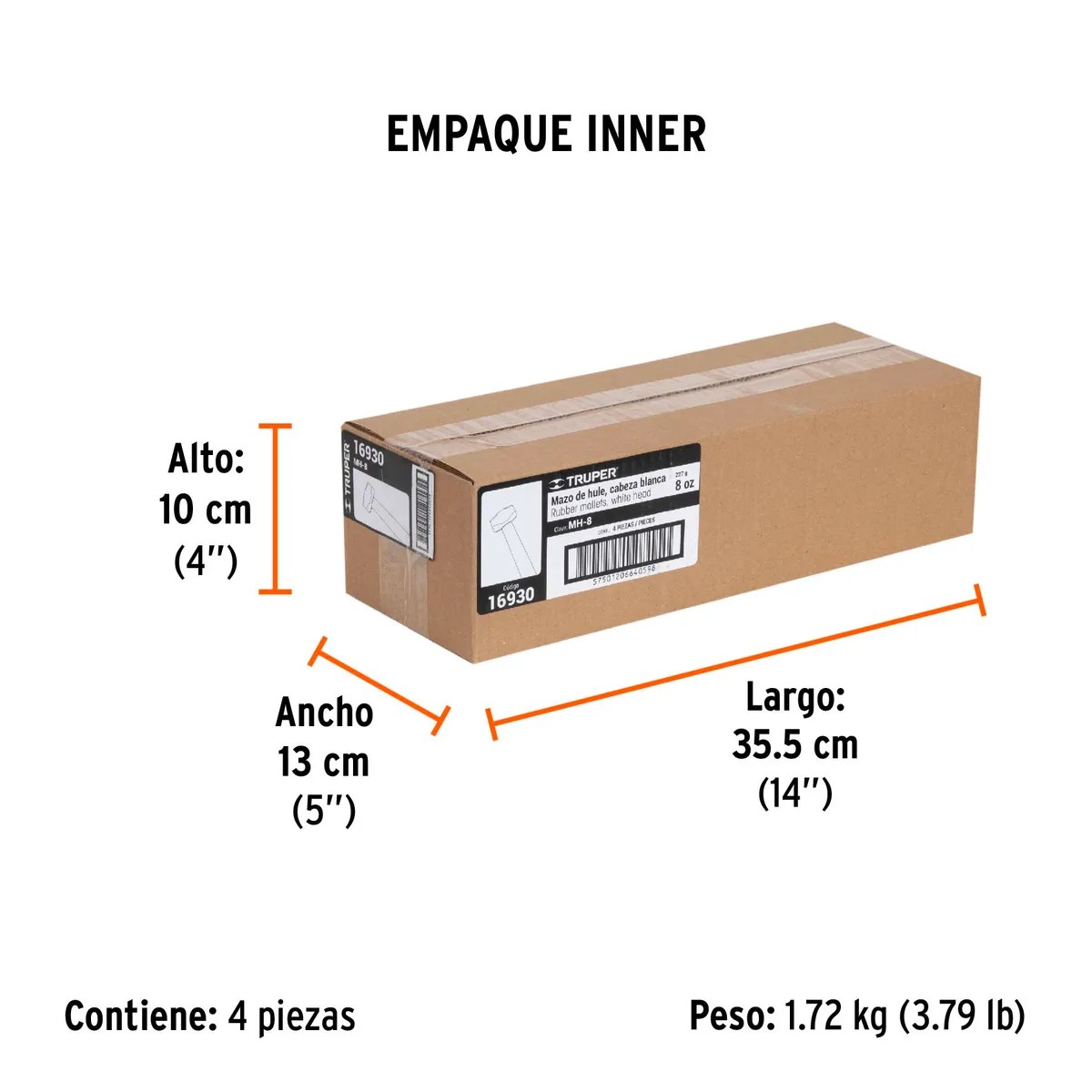 Mazo de Hule 8 oz Truper MH-8 - 16930