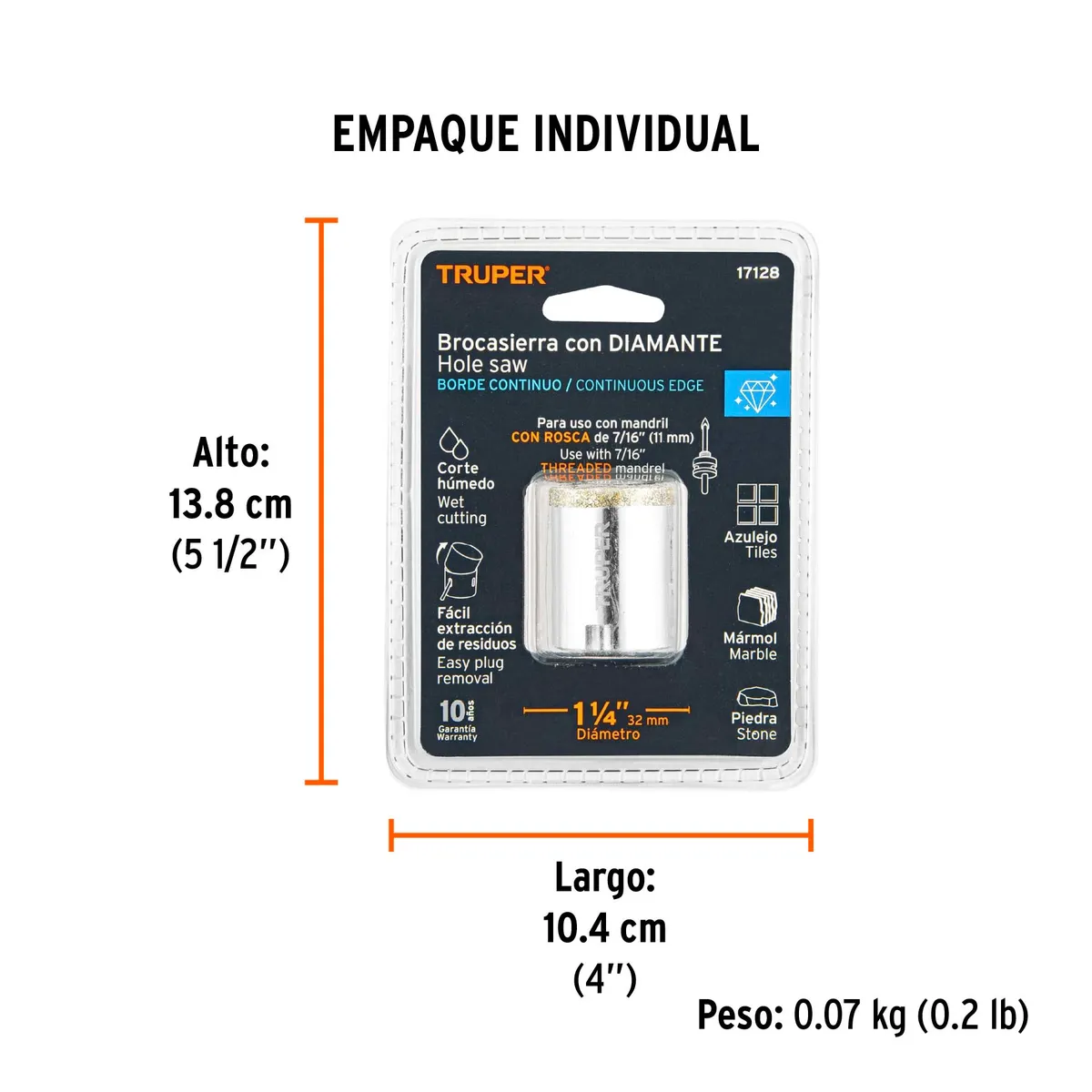Brocasierra de Diamante Borde Continuo 1 1/4" Truper - 17128