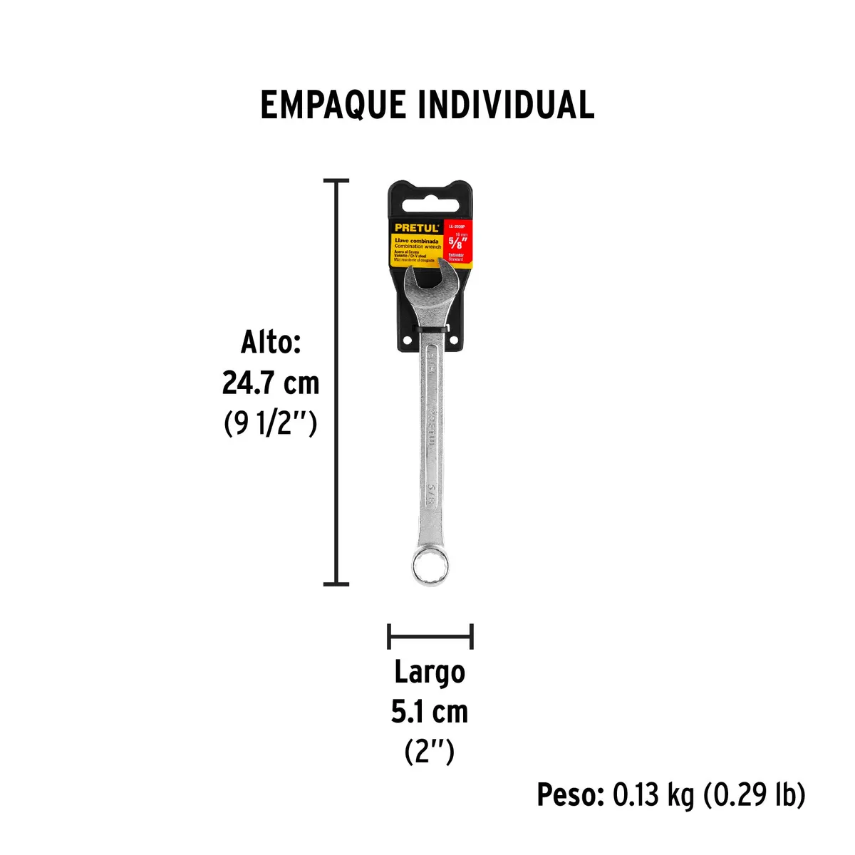 Llave Combinada 5/8" Pretul LL-2020P - 21886