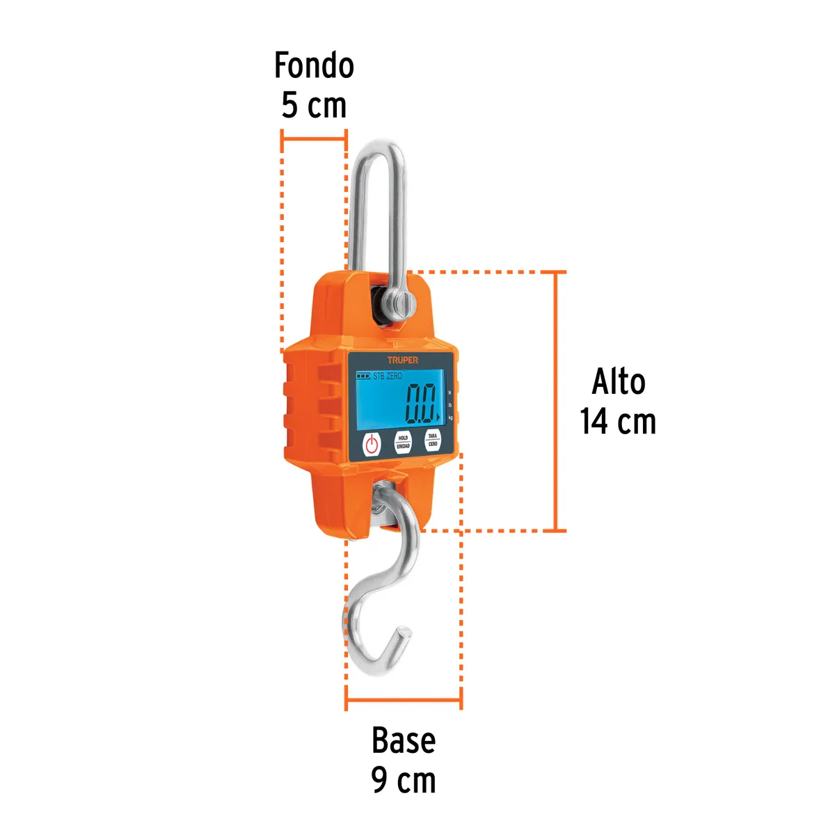 Báscula Electrónica Colgante 300 kg Truper - 100788