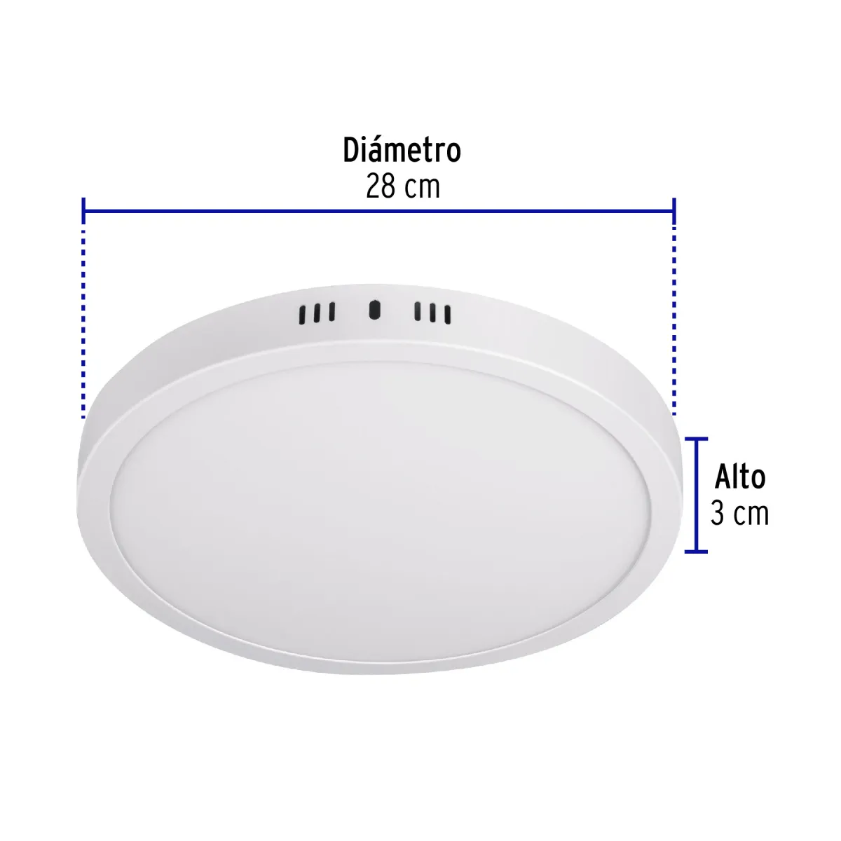 Luminario LED Redondo Blanco 6500 K 24 W Volteck - 46717
