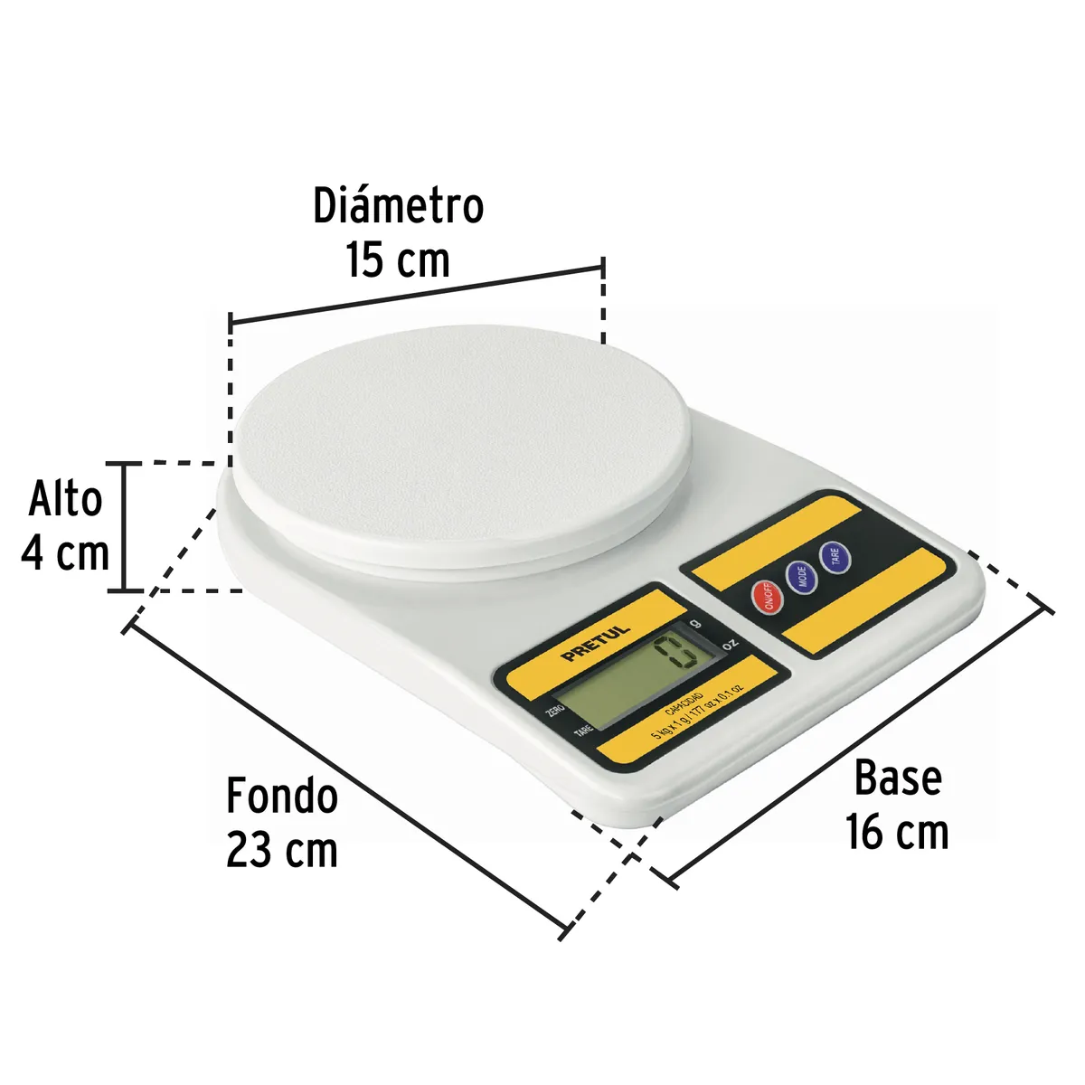 Báscula Digital para Cocina 5 kg Pretul - 28309