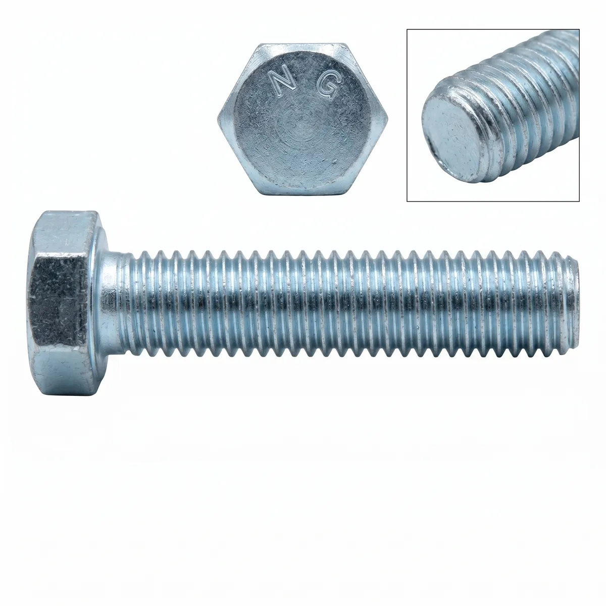Tornillo Máquina Galvanizado Cuerda Corrida 1/4 x 3 (Bolsa 100 pzs)