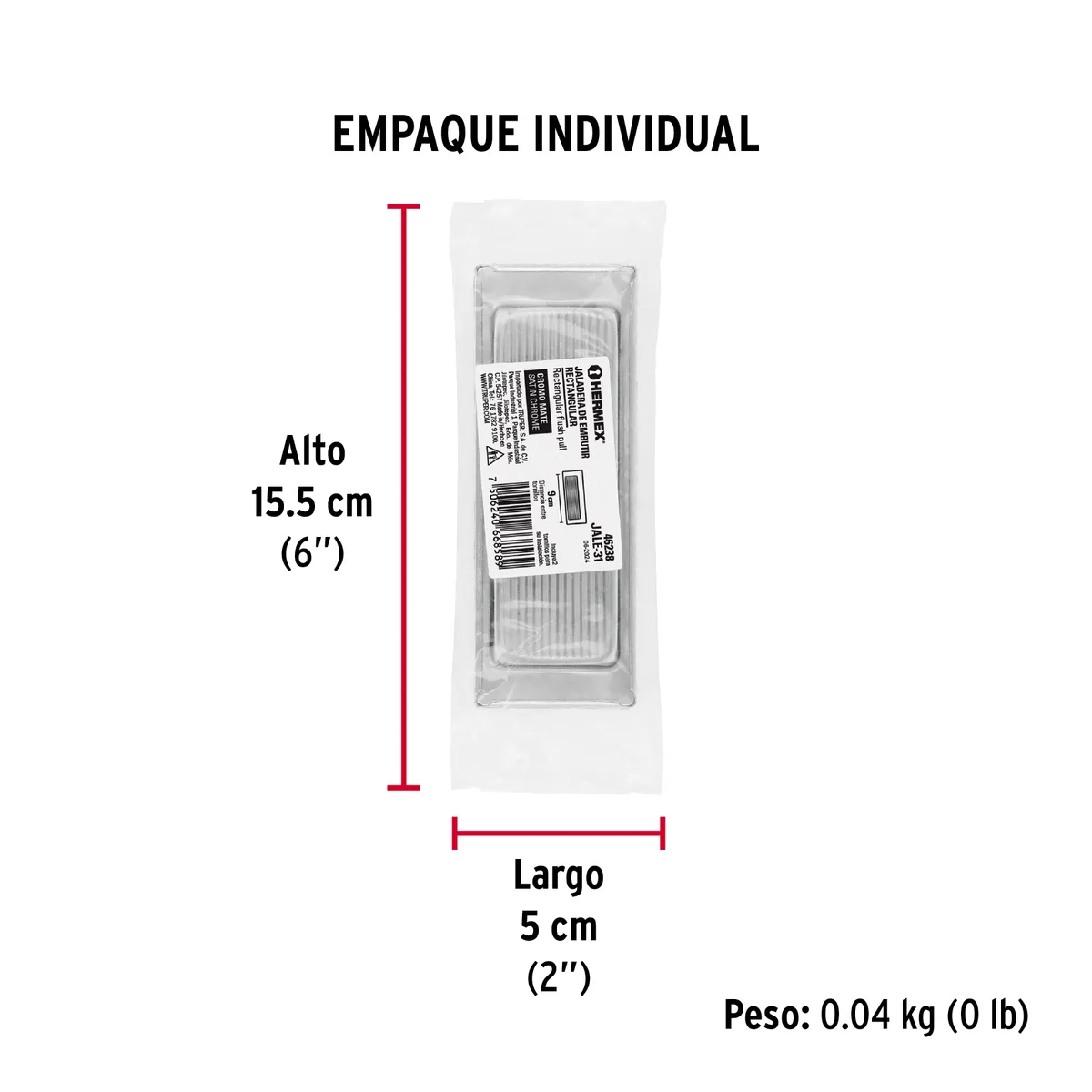 Jaladera de Embutir Cuadrada JALE-31 Truper - 46238