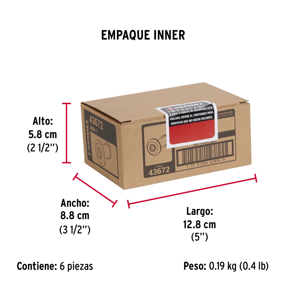 Mirilla de Seguridad Latón MIRI-1 Truper - 43672