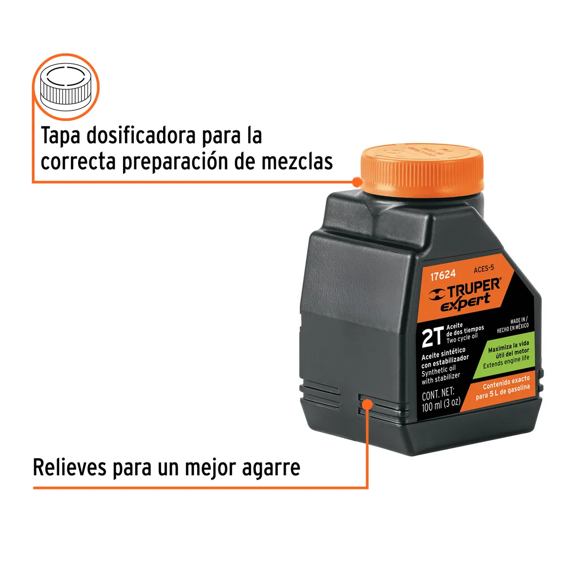 Aceite Sintético para Motor de 2 Tiempos Truper - 17624