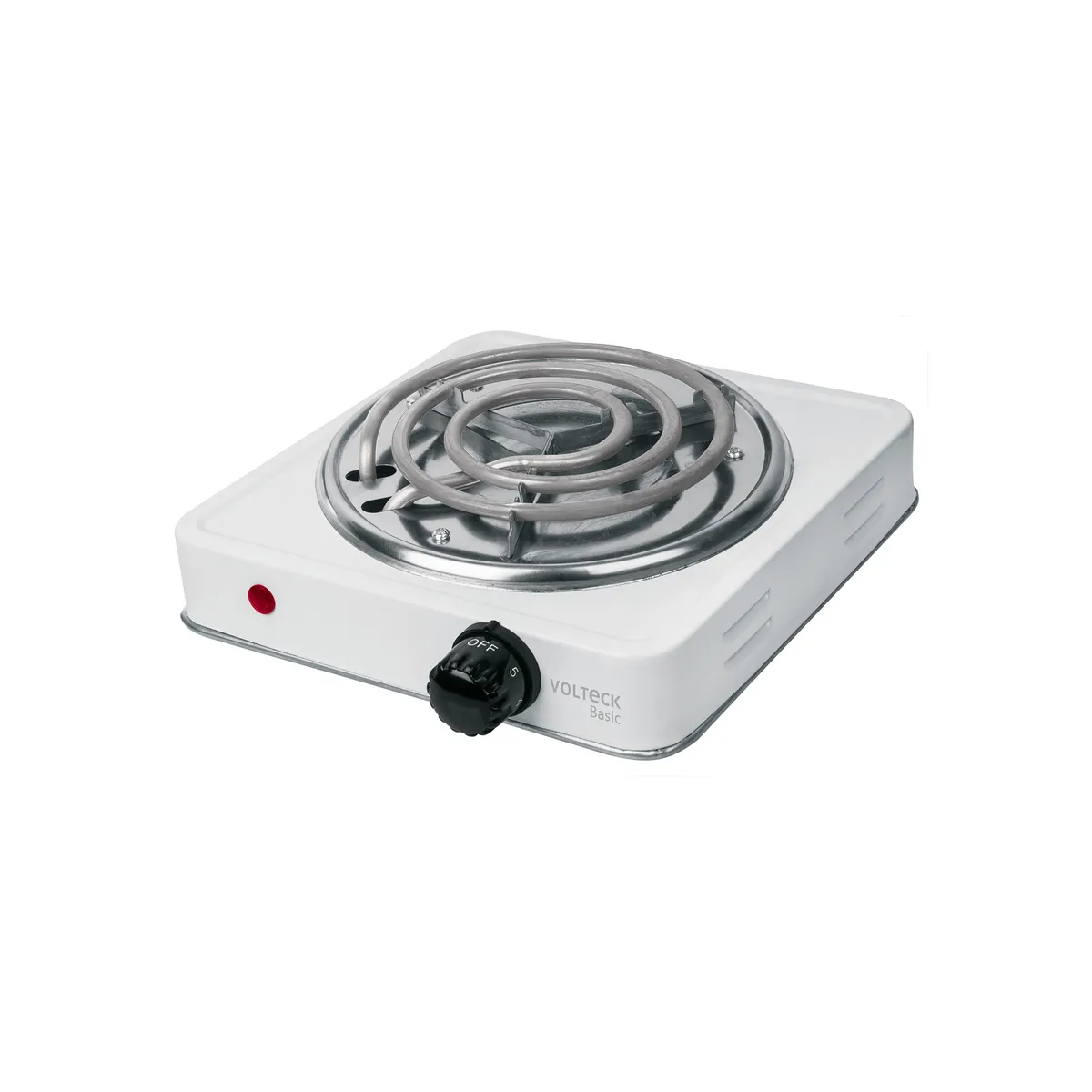 Parrilla Eléctrica 1 Quemador de Espiral Blanca Volteck - 23031