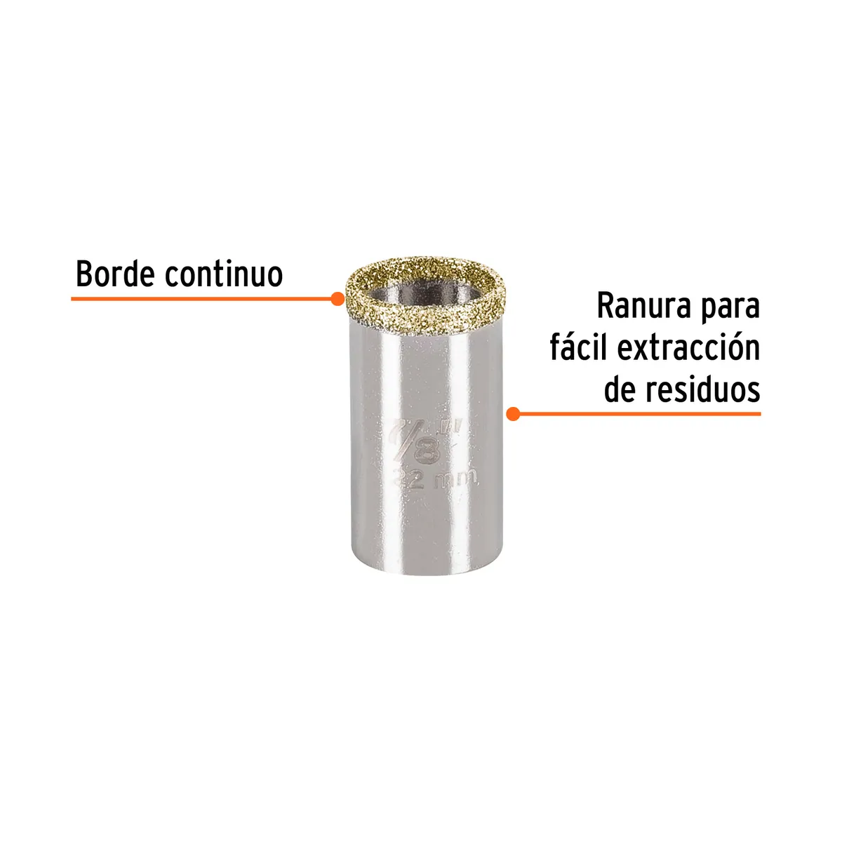 Brocasierra de Diamante Borde Continuo 7/8" Truper - 17125