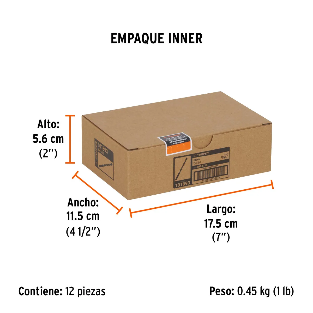 Broca con Punta Centradora para Madera 5/16" Truper - 101693